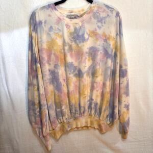 Young, Fabulous & Broke Pastel Tie dye Dolman, Oversized Sweatshirt size XS